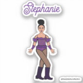 A Name Dancer Stickers Purple Stones B シール (正面)