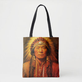 A Native American Indian Chief on a Shoulder トートバッグ