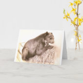 A. Neuman BubuのポートレートNotecard カード (黄色い花)