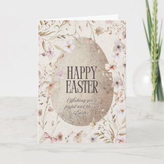 A neutral colour Ester Card with an Easter カード