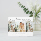 A New モダン Home for the Holidays写真ムービング 案内ポストカード (スタンド正面)