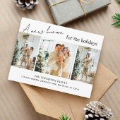 A New モダン Home for the Holidays写真ムービング 案内ポストカード