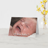 A New Baby?! Good luck with that! Funny カード (黄色い花)