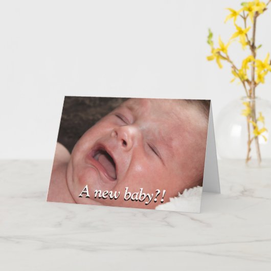 A New Baby?! Good luck with that! Funny カード (黄色い花)