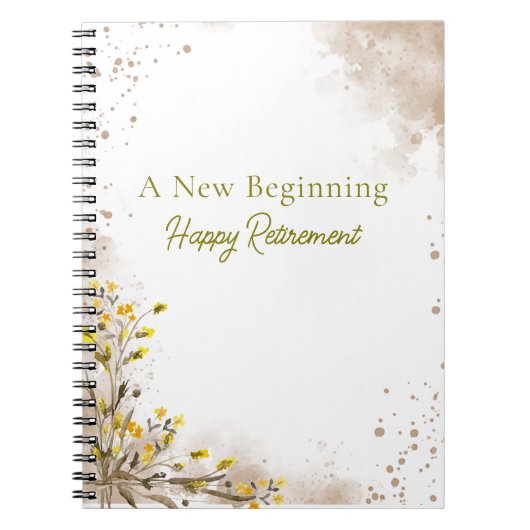 A New Beginning Elegant Retirement gift ノートブック (正面)