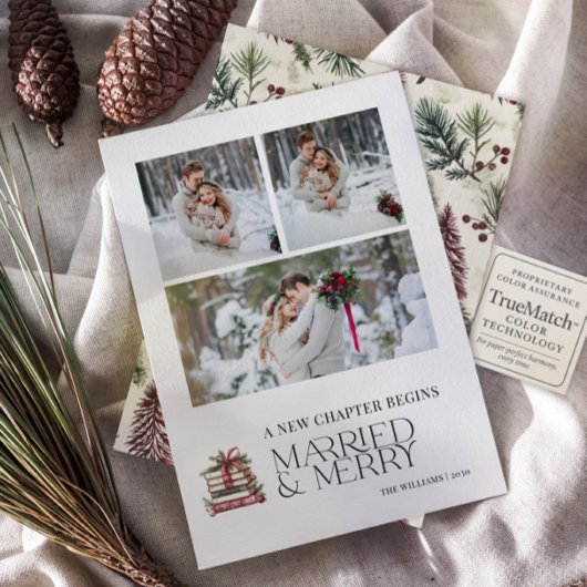 A New Chapter & 結婚した Newlyed メリー 3 Photo シーズンカード