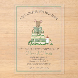 A New Chapter Acrylic Baby Shower Invitation アクリル招待状
