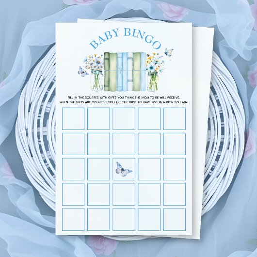 A New Chapter baby boy shower bingo game チラシ