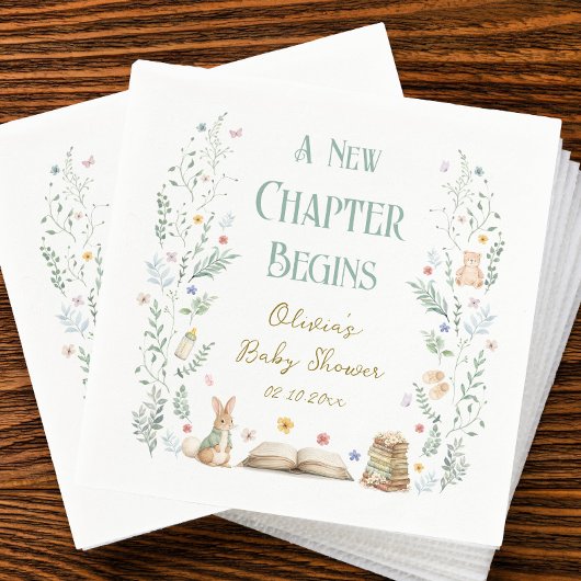 A New Chapter Baby Shower スタンダードカクテルナプキン