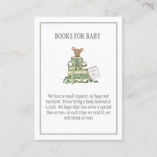 A New Chapter Baby Shower Book for Baby  エンクロージャーカード (正面)