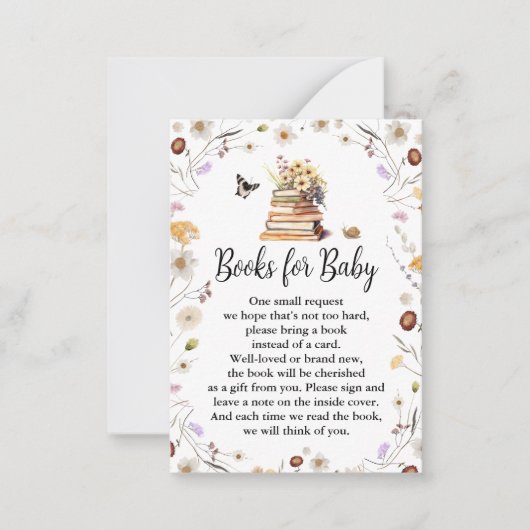 A New Chapter Baby Shower Books for Baby Card ノートカード (正面)