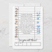 A New Chapter Baby Shower BOY Invitation 招待状 (裏面)