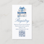a new chapter baby Shower gift registry qr code  エンクロージャーカード (正面)