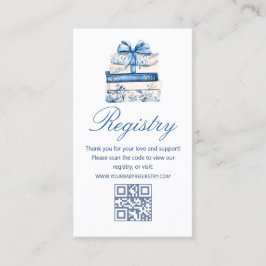 a new chapter baby Shower gift registry qr code  エンクロージャーカード