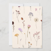 A New Chapter Baby Shower Storybook Wildflower 招待状 (裏面)