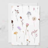 A New Chapter Baby Shower Storybook Wildflower 招待状 (裏面)