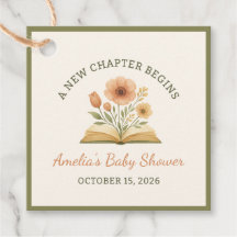 A New Chapter Baby Shower Vintage Book Floral