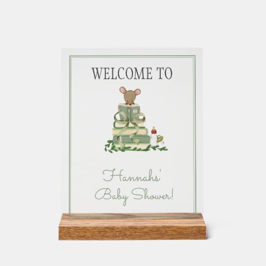 A New Chapter Baby Shower Welcome アクリルサイン (正面)