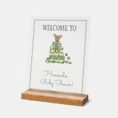 A New Chapter Baby Shower Welcome アクリルサイン (傾斜)