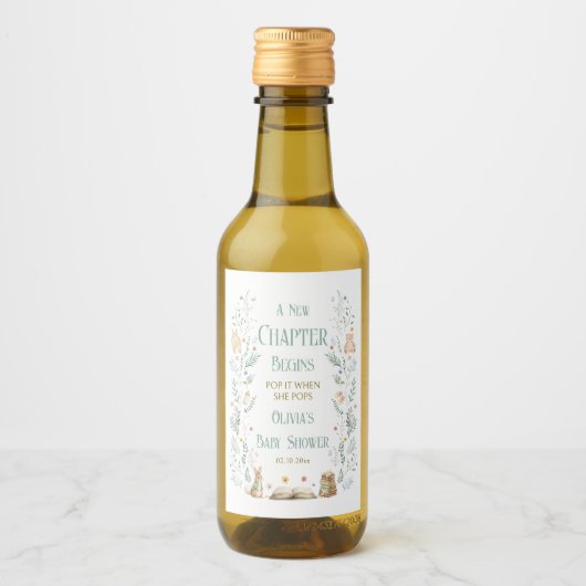 A New Chapter Baby Shower Welcome  ワインラベル (正面)