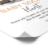 A New Chapter Baby Sock Hunt Shower Game Sign ポスター (角)