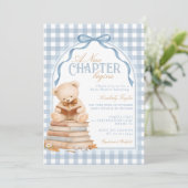 A New Chapter Bear Storybook Baby Shower 招待状 (スタンド正面)