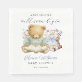 A New Chapter Begin Bear Book Baby Shower Napkin スタンダードランチョンナプキン (正面)