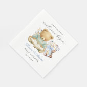 A New Chapter Begin Bear Book Baby Shower Napkin スタンダードランチョンナプキン (角)
