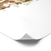 A New Chapter Begin Book Wildflower bridal shower ポスター (角)