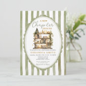 A New Chapter Begin Christmas Book Baby Shower 招待状 (スタンド正面)