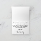 A New Chapter Begins  サンキューカード (内部)