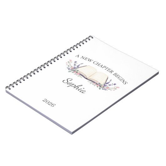 A New Chapter Begins 2026 Personalized ノートブック (左側)