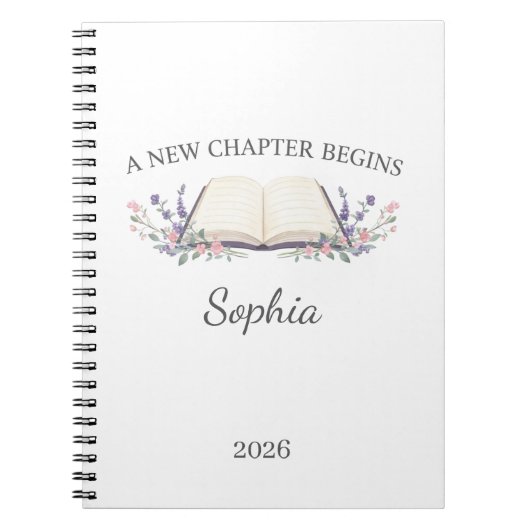 A New Chapter Begins 2026 Personalized ノートブック (正面)