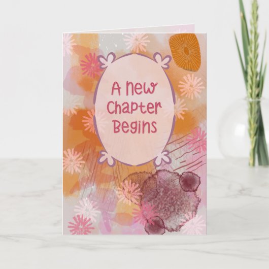 A New Chapter Begins Abstract Greeting Card カード (正面)