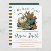 A New Chapter Begins! Autumn Pumpkin Bridal Shower 招待状 (正面/裏面)