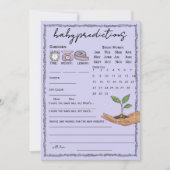 A New Chapter begins Baby Prediction Game Card 招待状 (正面)