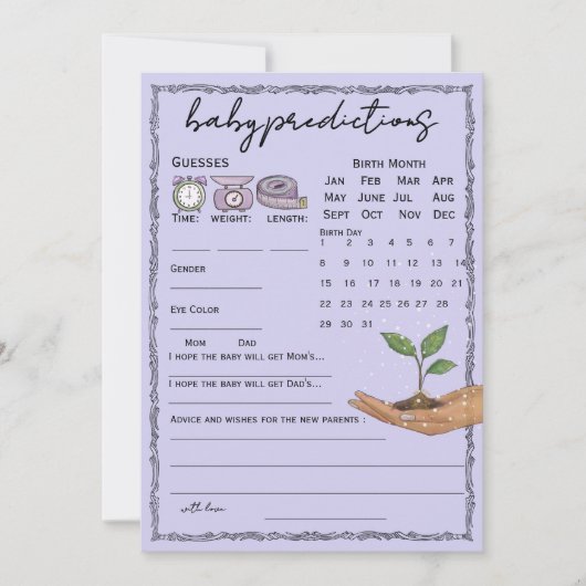 A New Chapter begins Baby Prediction Game Card 招待状 (正面)