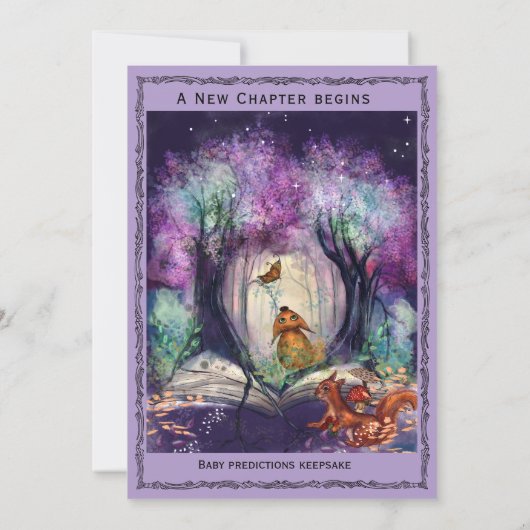 A New Chapter begins Baby Prediction Game Card 招待状 (裏面)