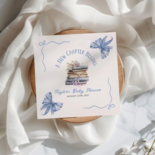 A New Chapter Begins Baby Shower スタンダードカクテルナプキン
