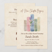 A New Chapter Begins - Baby Shower 招待状 (正面/裏面)