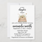 A New Chapter Begins Baby Shower Invitation  招待状 (正面)