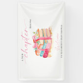 A New Chapter Begins Baby Shower Welcome Books  横断幕 (縦)