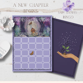 A New Chapter Begins Bingo game Baby Shower Card 招待状