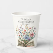 A New Chapter Begins Book Baby Shower 紙コップ (正面)