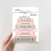 A New Chapter Begins Book Theme Graduation Party 招待状