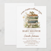 A New Chapter Begins Books Baby Shower Invitation 招待状 (正面/裏面)