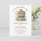 A New Chapter Begins Books Baby Shower Invitation 招待状 (スタンド正面)