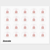 A New Chapter Begins Books Baby Shower Sticker ラウンドシール (シート)
