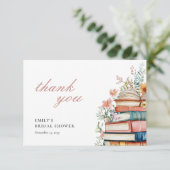 A New Chapter Begins Books Bridal Shower サンキューカード (スタンド正面)