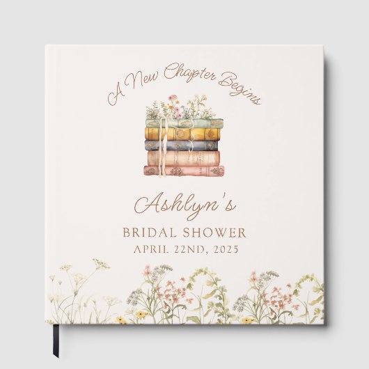  A New Chapter Begins Bridal Shower Guest Book ゲストブック (正面)